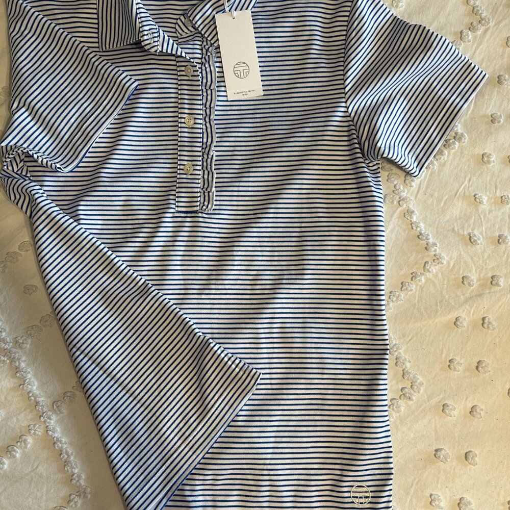 Tory Sport Performance Striped & Ruffle Polo - Picture 4 of 4